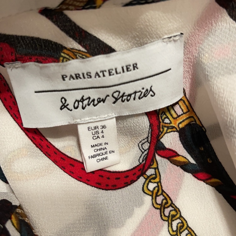 & other stories equestrian belt silk shirt - Picture 6 of 6